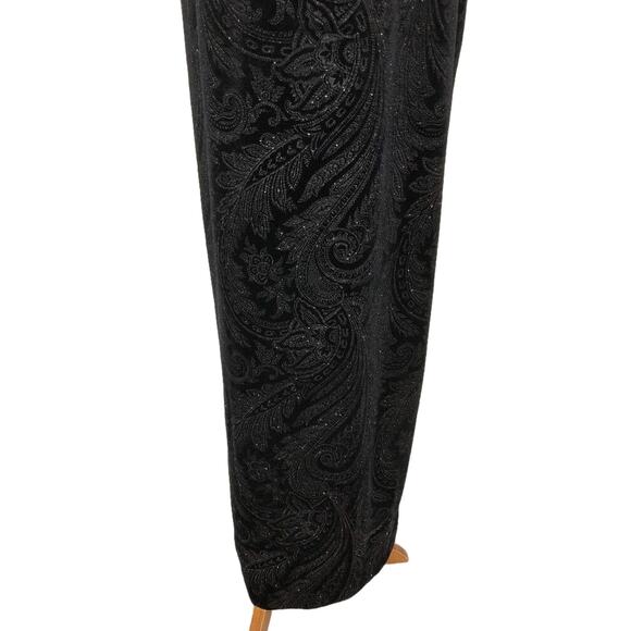 City Triangles Evening Halter Dress Column Velvet Glitter Backless Black Small - Picture 6 of 10